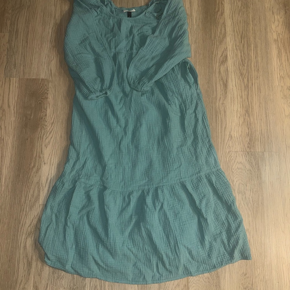 Universal Thread western green cottage core  Textured Scoop Neck‎ Top